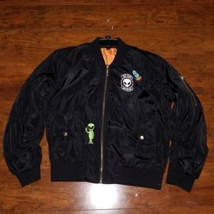 Awesome Alien Themed Bomber Jacket